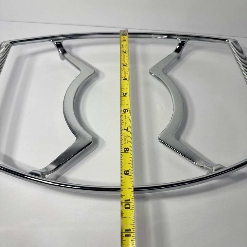 Corning Ware P-10-M-1 Vintage Chrome Casserole Trivet Cradle‎ 10 Inch Silver MCM - Picture 8 of 9